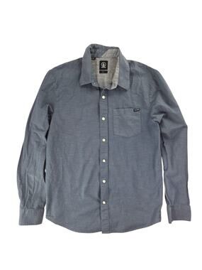 Volcom | Blue, Long Sleeve, Button-Up Shirt | Size Large
